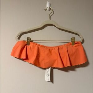 NWT L*Space Vibrant Orange Bandeau Bikini Large